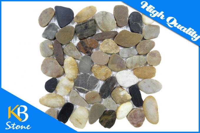 กระเบื้องหินอ่อนหินกรวดสีผสมกระเบื้องโมเสคหินขัดสำหรับตกแต่งผนังหรือปูพื้น